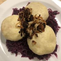 Dumplings at Střecha in Prague