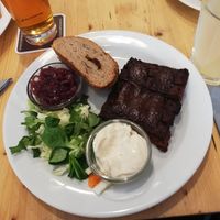 vegan ribs at Střecha in Prague