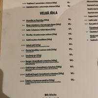 Menù   at Střecha in Prague