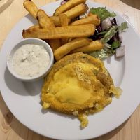 Fried cheese  at Střecha in Prague