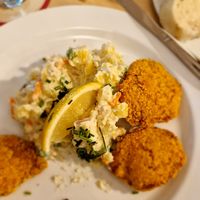 Schnitzel at Střecha in Prague