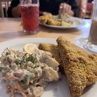 Schnitzel   at Střecha in Prague
