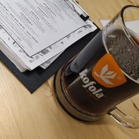 Czech soft drink at Střecha in Prague