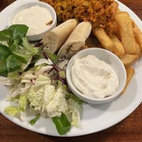 Kebab plate  at Střecha in Prague