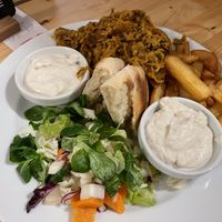 Kebab plate #Veganuary at Střecha in Prague