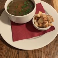 Garlic soup  at Střecha in Prague