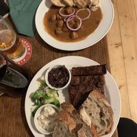 Ribs and goulash   at Střecha in Prague