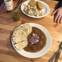 delish food  at Střecha in Prague