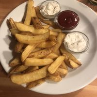 Fries because I was still hungry  at Střecha in Prague