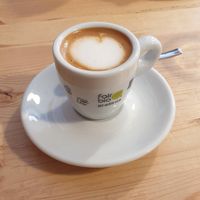 Espresso macchiato at Střecha in Prague