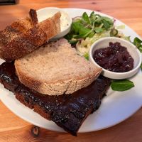 Seitan ribs   at Střecha in Prague