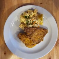 Schnitzel at Střecha in Prague