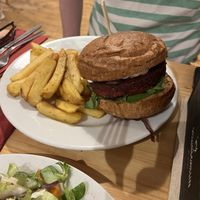 Burger  at Střecha in Prague