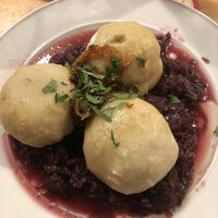 Dumping with red cabbage  at Střecha in Prague