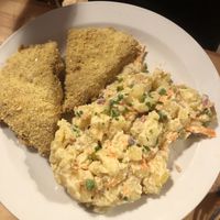 Schnitzel   at Střecha in Prague