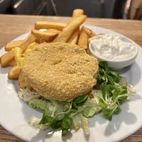 Fried Cheese Plate  at Střecha in Prague