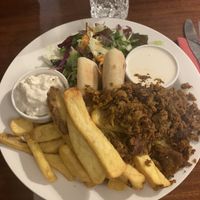 Kebab plate  at Střecha in Prague