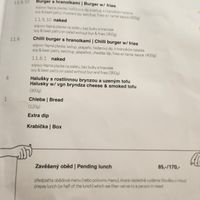 Range of options at Střecha in Prague