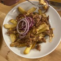 Jackfruit poutine  at Střecha in Prague