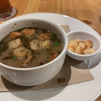 garlic soup  at Střecha in Prague