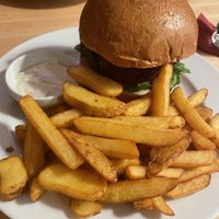 burger  at Střecha in Prague