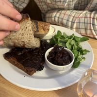 Ribs in plum sauce  at Střecha in Prague