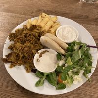 Kebab Plate with Fries and Pita - 7/10  at Střecha in Prague