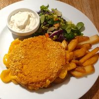 Fried cheese at Střecha in Prague