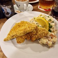 Schnitzel & Potato Salad at Střecha in Prague