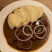 Traditional Czech food  at Střecha in Prague