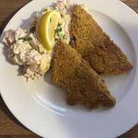 schnitzels  at Střecha in Prague