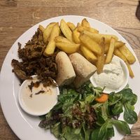 Kebab plate  at Střecha in Prague