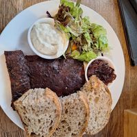 No-ribs in plum sauce at Střecha in Prague