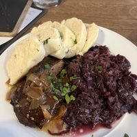 No-duck with red cabbagee  at Střecha in Prague