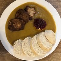 Soy Sirloin (vegetable "Svičkova")  at Střecha in Prague