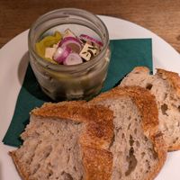 Pickled tofu - delicious!!! at Střecha in Prague