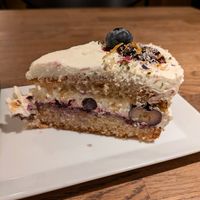 Berry cream cake - delicious at Střecha in Prague
