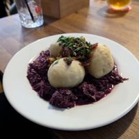 dumplings at Střecha in Prague