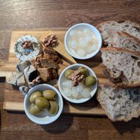 cheese plate at Střecha in Prague