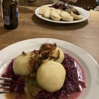 czech food is very dough based  at Střecha in Prague