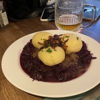 Meat dumplings  at Střecha in Prague