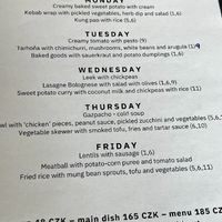 Specials this week  at Střecha in Prague