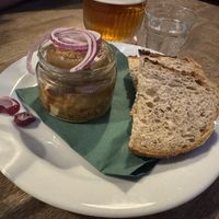 Czech “meat” brawnn  at Střecha in Prague