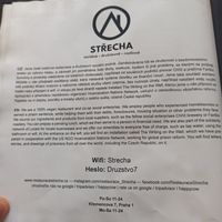 menu as of 22/07/2025 at Střecha in Prague