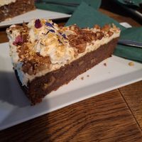 Vegan carrot cake at Střecha in Prague