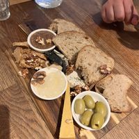 Vegan cheese board  at Střecha in Prague