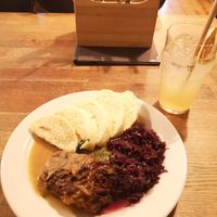 Vegan duck (not as good as the other dishes in my opinion)  at Střecha in Prague