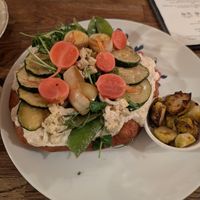 Langos at Střecha in Prague