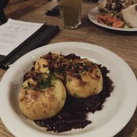 Potato dumplings at Střecha in Prague