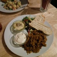 kebab plate at Střecha in Prague